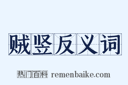 贼竖反义词是什么意思的图片